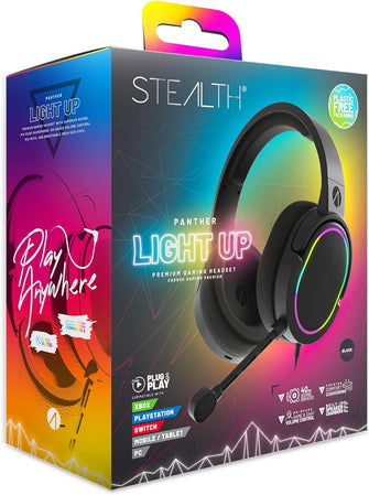 Buy Stealth,Stealth Panther LED Premium Gaming Headset, Compatible with Xbox, PS4/PS5, Switch, PC - Gadcet UK | UK | London | Scotland | Wales| Near Me | Cheap | Pay In 3 | Headphones & Headsets