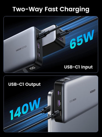 Buy UGREEN,UGREEN Nexode 140W 25000mAh Laptop Power Bank, Fast Charging, 3 USB-C Ports, Compatible with Dell, HP, ASUS, iPad, iPhone 16, Galaxy S24/S23, AirPods, & More - Gadcet UK | UK | London | Scotland | Wales| Near Me | Cheap | Pay In 3 | Portable Power Banks