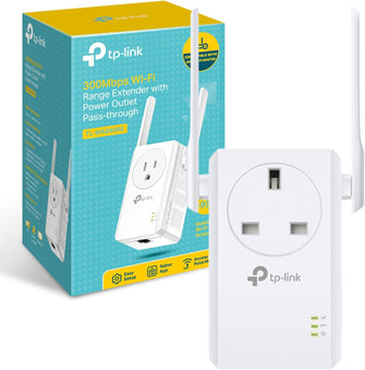 TP-Link TL-WA860RE WiFi Extender Booster – N300Mbps with Passthrough Socket & Ethernet Port