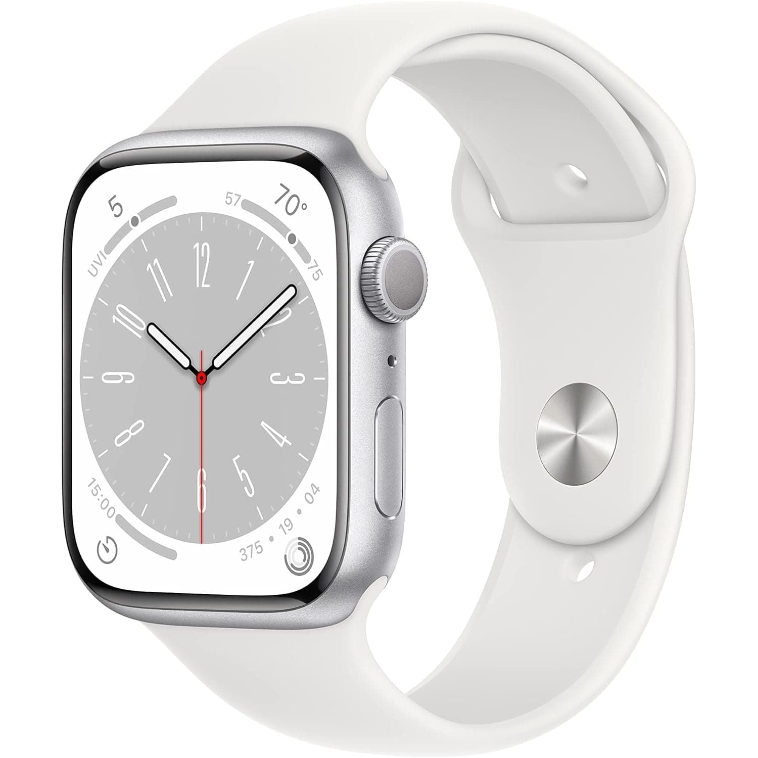 Buy Apple,Apple Watch Series 8 (GPS, 45mm) - Silver Aluminium Case with White Sport Band - Gadcet UK | UK | London | Scotland | Wales| Near Me | Cheap | Pay In 3 | Smart Watches