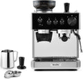 Breville Barista Classic VCF186 Espresso Machine Black & Silver – Bean to Cup Coffee Maker with Integrated Grinder, Milk Frother, 15-Bar Pump & 58mm Portafilter