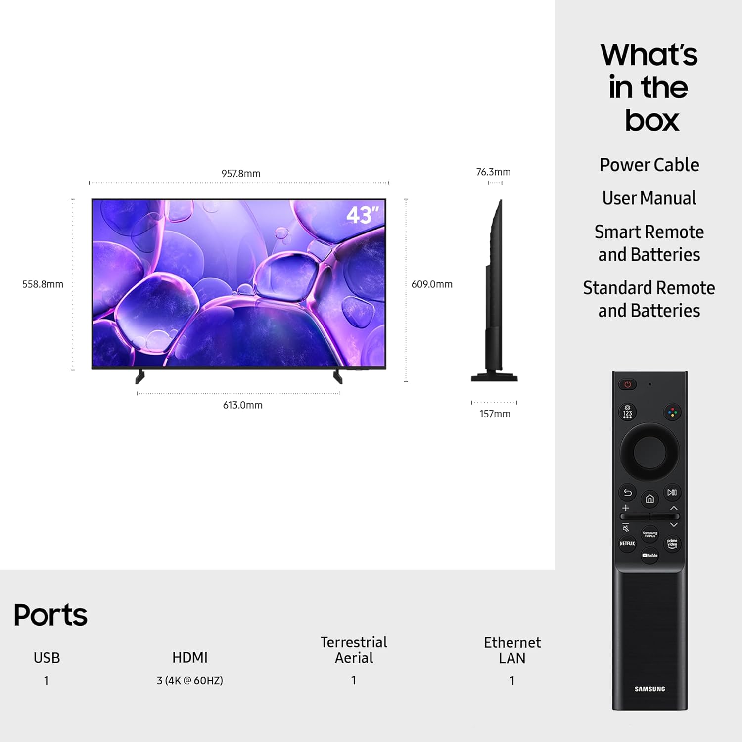 Buy Ecat Tech Ltd,Samsung 43 Inch UE43U8000FK Smart 4K UHD HDR LED TV - Gadcet UK | UK | London | Scotland | Wales| Near Me | Cheap | Pay In 3 | Televisions