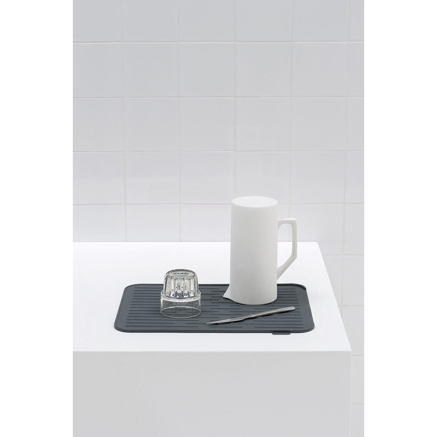 Buy Gadcet UK,Brabantia Silicone Dish Drying Mat, Steel, Dark Grey, 43.8 x 32.5 x 0.9 cm - Gadcet UK | UK | London | Scotland | Wales| Ireland | Near Me | Cheap | Pay In 3 | Kitchen & Dining