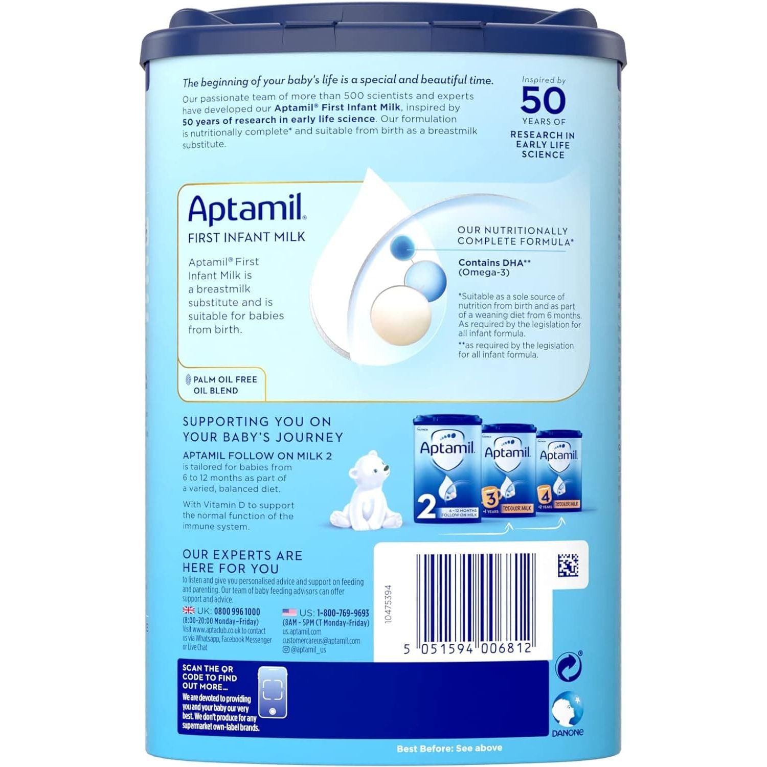Buy APTAMIL,Aptamil - 1 First Infant Milk - From Birth - 800g (Pack of 6) - Gadcet UK | UK | London | Scotland | Wales| Ireland | Near Me | Cheap | Pay In 3 | Health & Beauty