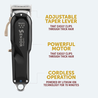 Buy WAHL,Wahl 5 Star Cordless Senior Clipper, Professional Hair Clippers, Pro Haircutting Kit, Clippers for Thick Hair, Taper Lever, Fading, Close Cut, Powerful Motor, Cordless, Lightweight, Barbers Supplies - Gadcet UK | UK | London | Scotland | Wales| Near Me | Cheap | Pay In 3 | Shaver & Trimmer