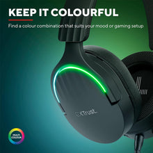Buy Trust,Trust Gaming GXT 490 Fayzo USB Gaming Headset 7.1 Surround Sound, 50mm Drivers, 85% Recycled Plastics, RGB Over-Ear Wired Headphones, with Noise Cancelling Microphone for PC PS5 - Black - Gadcet UK | UK | London | Scotland | Wales| Near Me | Cheap | Pay In 3 | Headphones & Headsets