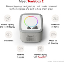 Tonies Toniebox 2 Starter Set Moon Grey with Creative Tonie – Screen-Free Kids Audio Player, Stories, Songs, Sleep Timer & Sunrise Alarm