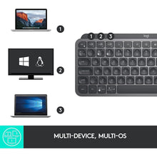 Logitech MX Keys Mini Minimalist Wireless Illuminated Keyboard, Compact, Bluetooth, Backlit, USB-C, Compatible with Apple macOS, iOS, Windows, Linux, Android, Metal Build - Graphite - 4