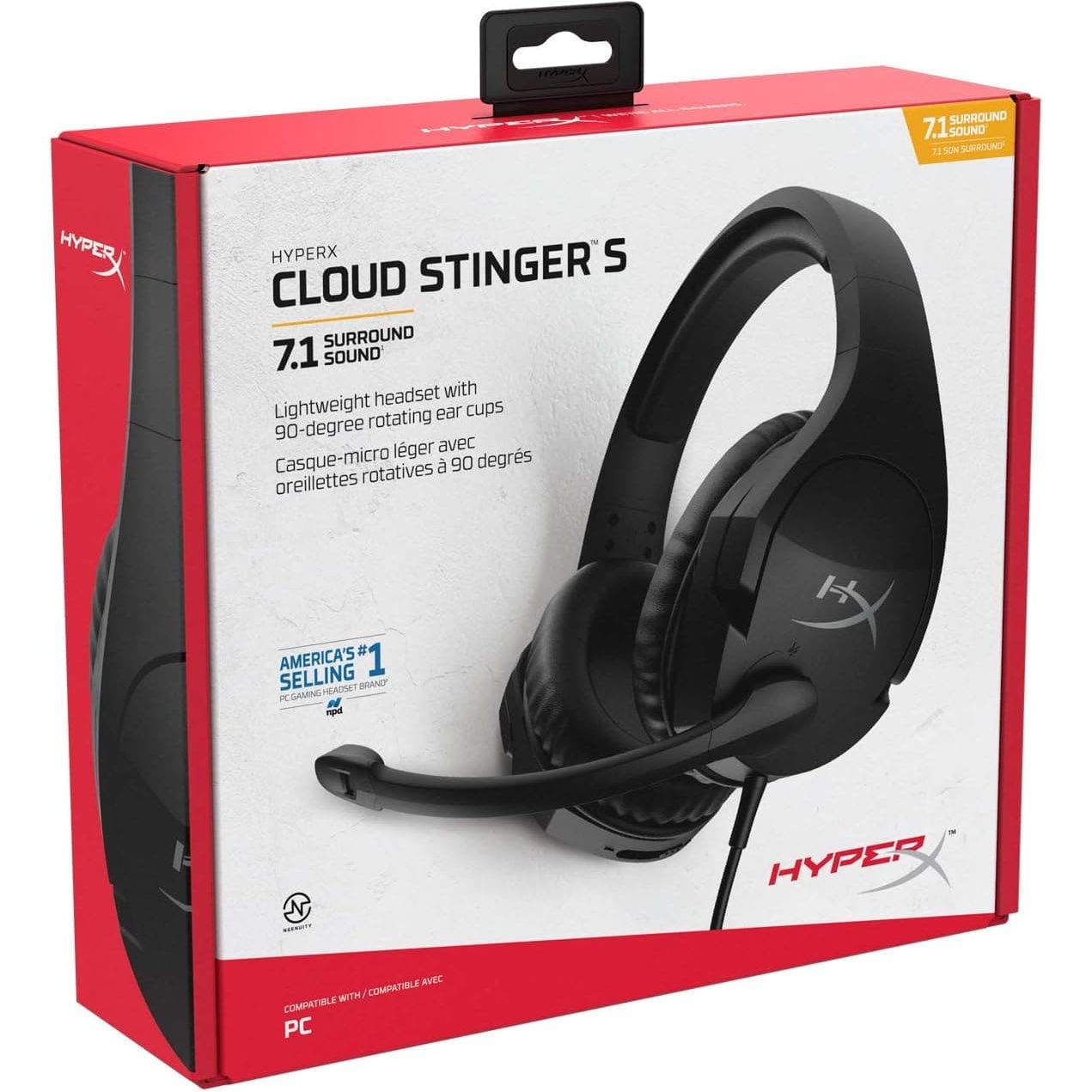 Buy HyperX,HyperX Cloud Stinger S 7.1 PC Gaming Headset - Black - Gadcet UK | UK | London | Scotland | Wales| Ireland | Near Me | Cheap | Pay In 3 | Headphones & Headsets