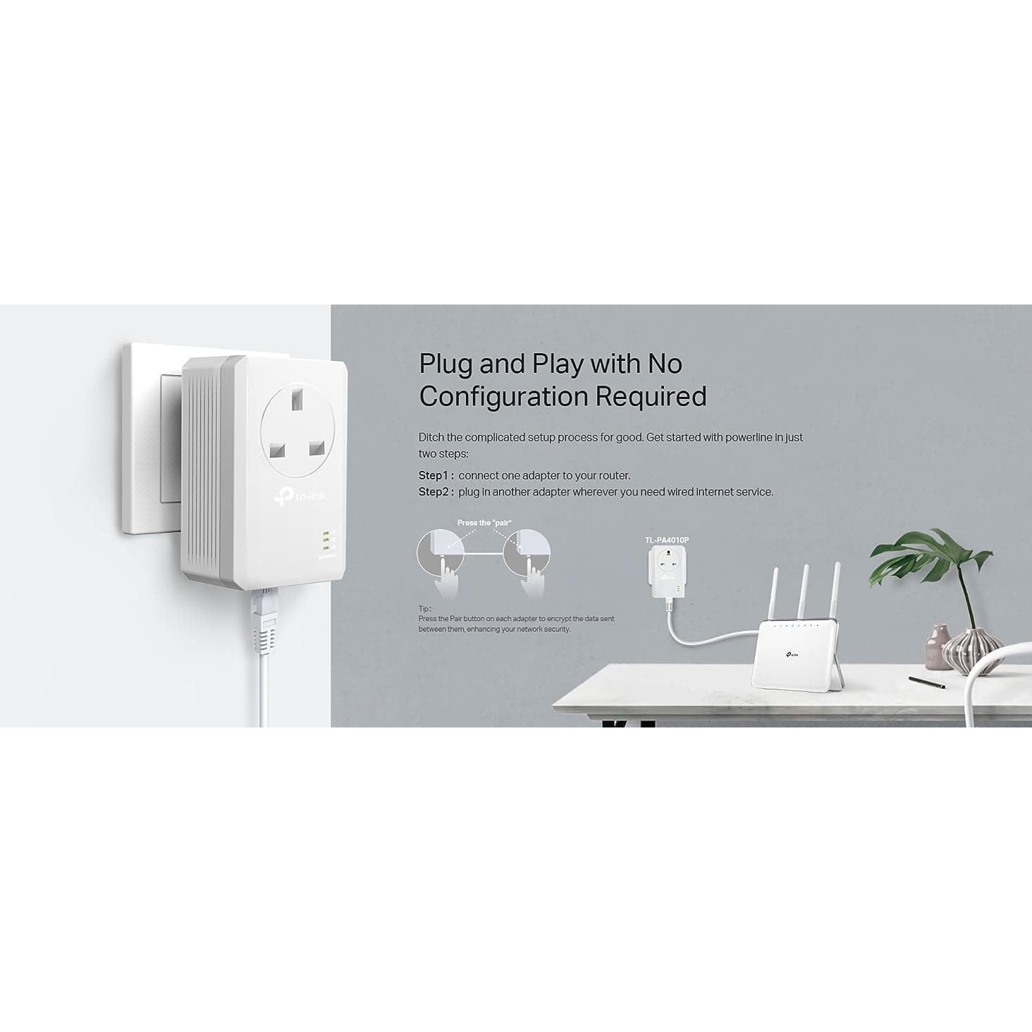 Buy TP-Link,TP-Link TL-PA4010P AV600 Passthrough Powerline Starter Kit - Gadcet UK | UK | London | Scotland | Wales| Ireland | Near Me | Cheap | Pay In 3 | Network Cards & Adapters