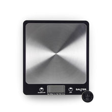 Salter Evo Digital Kitchen Scale – 6kg Capacity, Aquatronic, Add & Weigh, LCD Display – Black