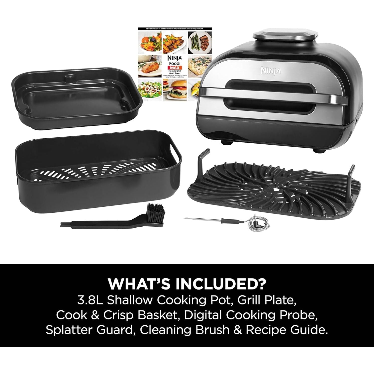 Buy NINJA,Ninja Foodi Max AG551UK Health Grill & Air Fryer - Grey - Gadcet UK | UK | London | Scotland | Wales| Near Me | Cheap | Pay In 3 | Food Cookers & Steamers