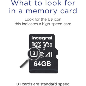 Buy Integral,Integral 64GB Micro SD Card 4K Ultra-HD Video Premium High Speed Memory Microsdxc Up To 100MB/S V30 UHS-I U3 A1 C10 - Gadcet UK | UK | London | Scotland | Wales| Near Me | Cheap | Pay In 3 | Flash Memory Cards