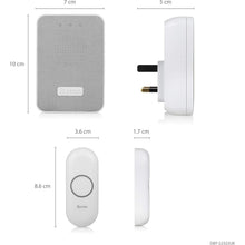 Buy Byron,Byron DBY-22322UK Wireless Plug in Doorbell Set, 150 m Range, 16 Melodies, Visual Alert System, White & Grey mesh - Gadcet UK | UK | London | Scotland | Wales| Near Me | Cheap | Pay In 3 | Security System Sensors