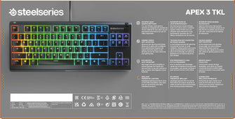 Buy SteelSeries,SteelSeries Apex 3 TKL Wired Gaming Keyboard - Black - Gadcet UK | UK | London | Scotland | Wales| Ireland | Near Me | Cheap | Pay In 3 | Keyboards