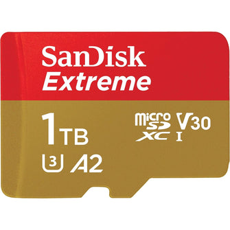 SanDisk Extreme 1TB microSDXC Card – UHS-I, 190MB/s Read, 130MB/s Write, 4K Video