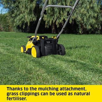Buy KARCHER,Kärcher 18v Lawn Mower LMO 18-36 Battery Set, Incl. 18v Battery and Fast Charger, Performance: 350m², Cutting Width: 36cm, Adjustable Cutting Height: 30-70mm, Mulching Plug, 45L - Gadcet UK | UK | London | Scotland | Wales| Ireland | Near Me | Cheap | Pay In 3 | Electronics