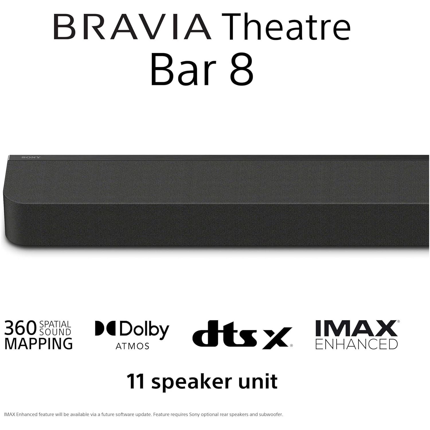 Buy Sony,Sony BRAVIA HT-A8000 Theatre Bar 8 - Dolby Atmos®, DTS:X, 13 Speakers, Wi-Fi®, Bluetooth®, 360 Spatial Sound Mapping, Hi-Res Audio, Black - Gadcet UK | UK | London | Scotland | Wales| Near Me | Cheap | Pay In 3 | Soundbar Speakers