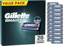 Buy Gillette,Gillette Mach3 Razor Blades Men, Pack of 20 Razor Blade Refills, Upgraded Lubrastrip for an Enhanced Glide - Gadcet UK | UK | London | Scotland | Wales| Near Me | Cheap | Pay In 3 | Shaver & Trimmer