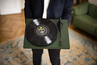 Buy Pro-Ject,Pro-Ject Debut Carbon EVO Audiophile Turntable - Carbon Fiber Tonearm, Electronic Speed Selection, Pre-Mounted Ortofon 2M Red Cartridge - Satin Green - Gadcet UK | UK | London | Scotland | Wales| Near Me | Cheap | Pay In 3 | Turntables & Record Players