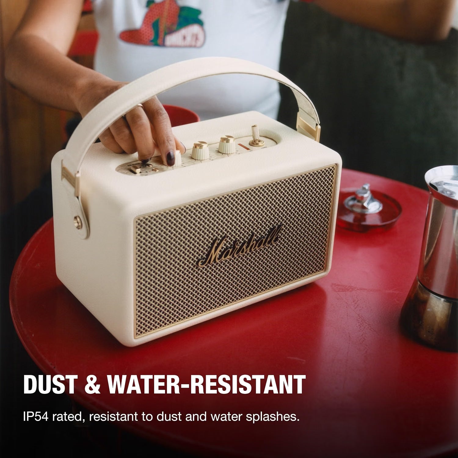 Marshall Kilburn III Water Resistant Bluetooth Speaker, Cream