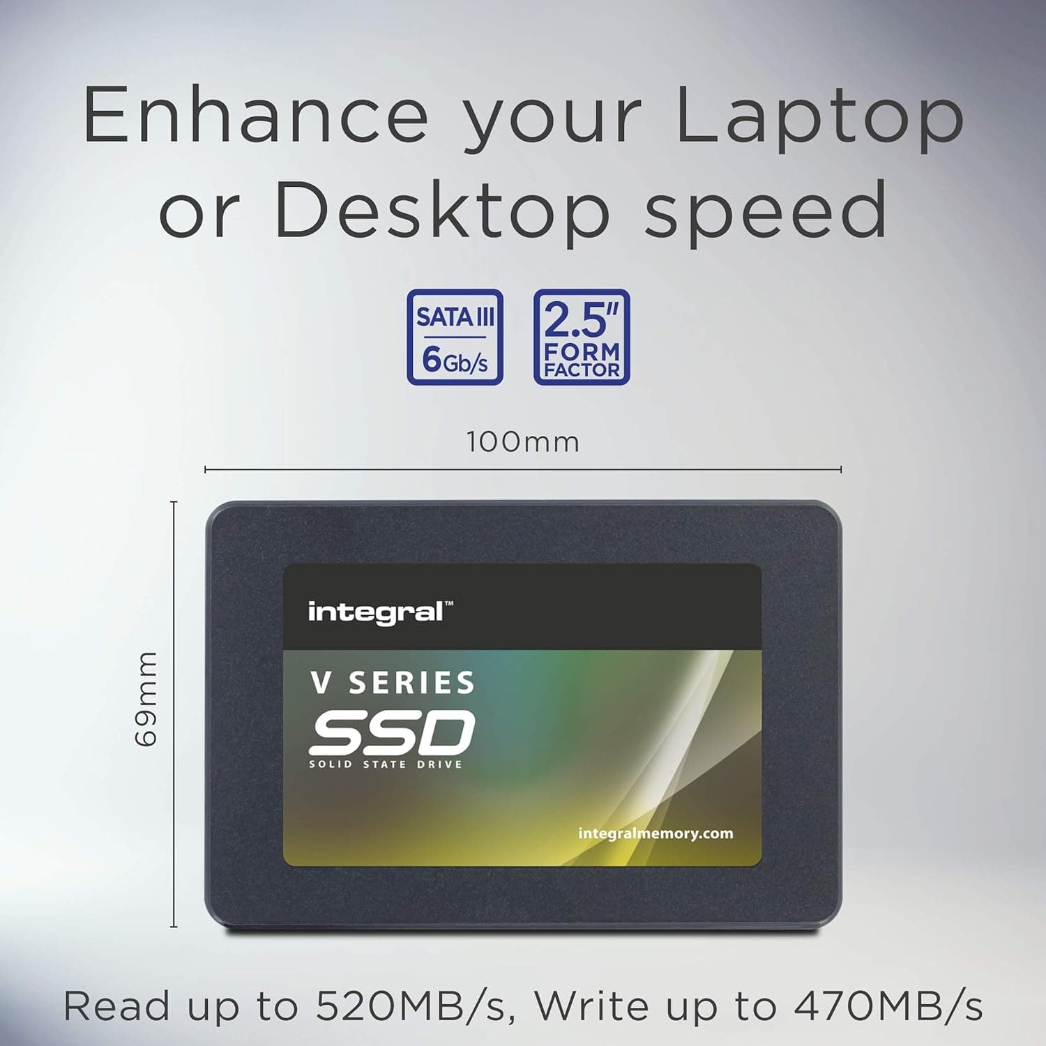Buy Integral,Integral V Series 2 480GB SATA III 2.5 Internal SSD, Up To 520MB/S Read 470MB/S Write, INSSD480GS625V2, Solid State Hard Drive - Gadcet UK | UK | London | Scotland | Wales| Near Me | Cheap | Pay In 3 | RAM