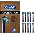 Buy Oral-B,Oral-B Pro Cross Action Electric Toothbrush Head, X-Shape And Angled Bristles for Deeper Plaque Removal, Pack of 10 Toothbrush Heads, Suitable For Mailbox, Black - Gadcet UK | UK | London | Scotland | Wales| Near Me | Cheap | Pay In 3 | Toothbrushes