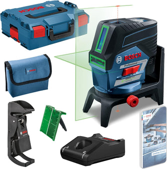 Bosch Professional 12V System Laser Level GCL 2-50 CG (1 battery 12V + charger, green laser, interior, w/app function, mount, visible working range: up to 20m, in L-Boxx)