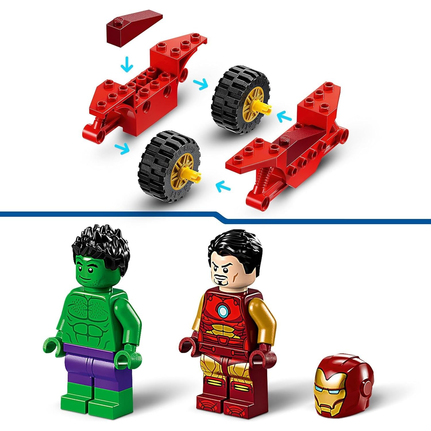 Buy Lego,LEGO Marvel Iron Man with Bike & The Hulk - Super Hero Building Toy, Collectible Playset with Vehicle & Minifigures, Gift for Boys & Girls Aged 4+ - 76287 - Gadcet UK | UK | London | Scotland | Wales| Near Me | Cheap | Pay In 3 | Building Toys