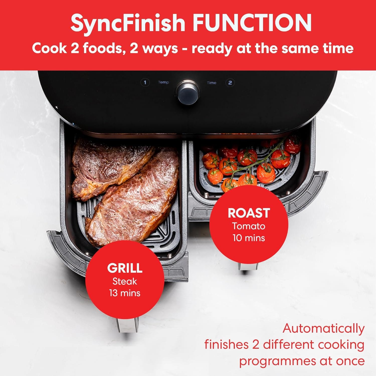 Buy Instant,Instant Vortex Clear Cook 7.6L Dual Air Fryer - Black - Gadcet UK | UK | London | Scotland | Wales| Near Me | Cheap | Pay In 3 | Small Kitchen Appliances