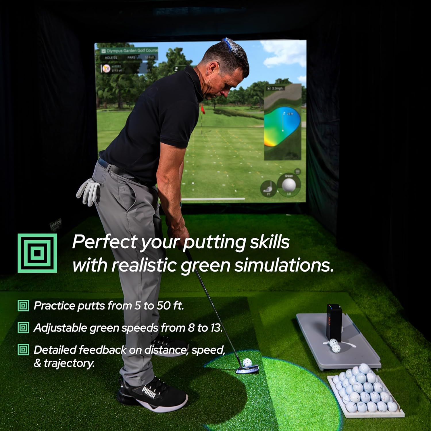Buy Square,Square Golf Indoor Golf Launch Monitor – Portable Golf Simulator & Swing Analysis System - Gadcet UK | UK | London | Scotland | Wales| Near Me | Cheap | Pay In 3 | Golf Training Aids