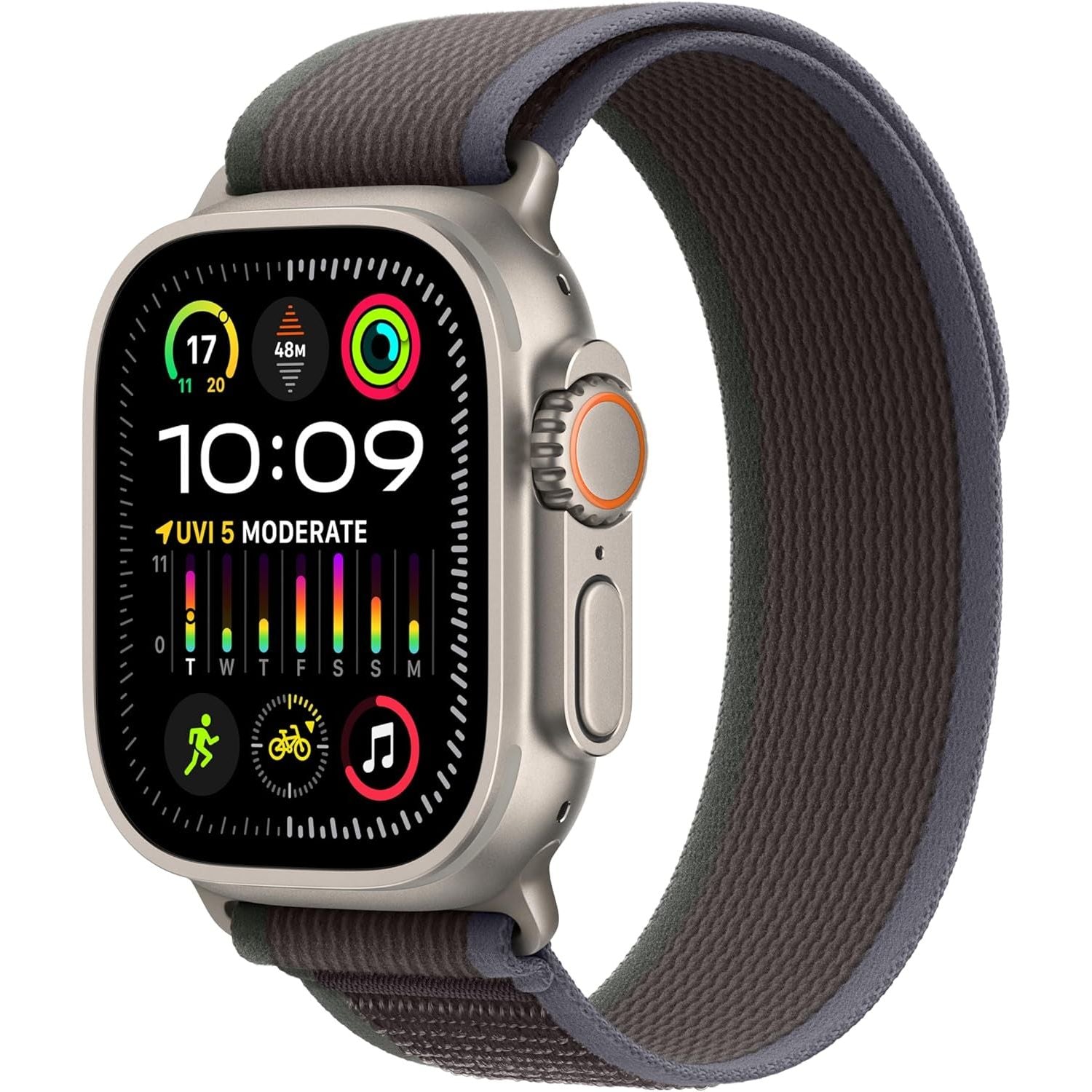 Buy Apple,Apple Watch Ultra 2 [GPS + Cellular 49mm] Smartwatch with Rugged Titanium Case & Blue/Black Trail Loop M/L - Gadcet UK | UK | London | Scotland | Wales| Near Me | Cheap | Pay In 3 | Smart Watches