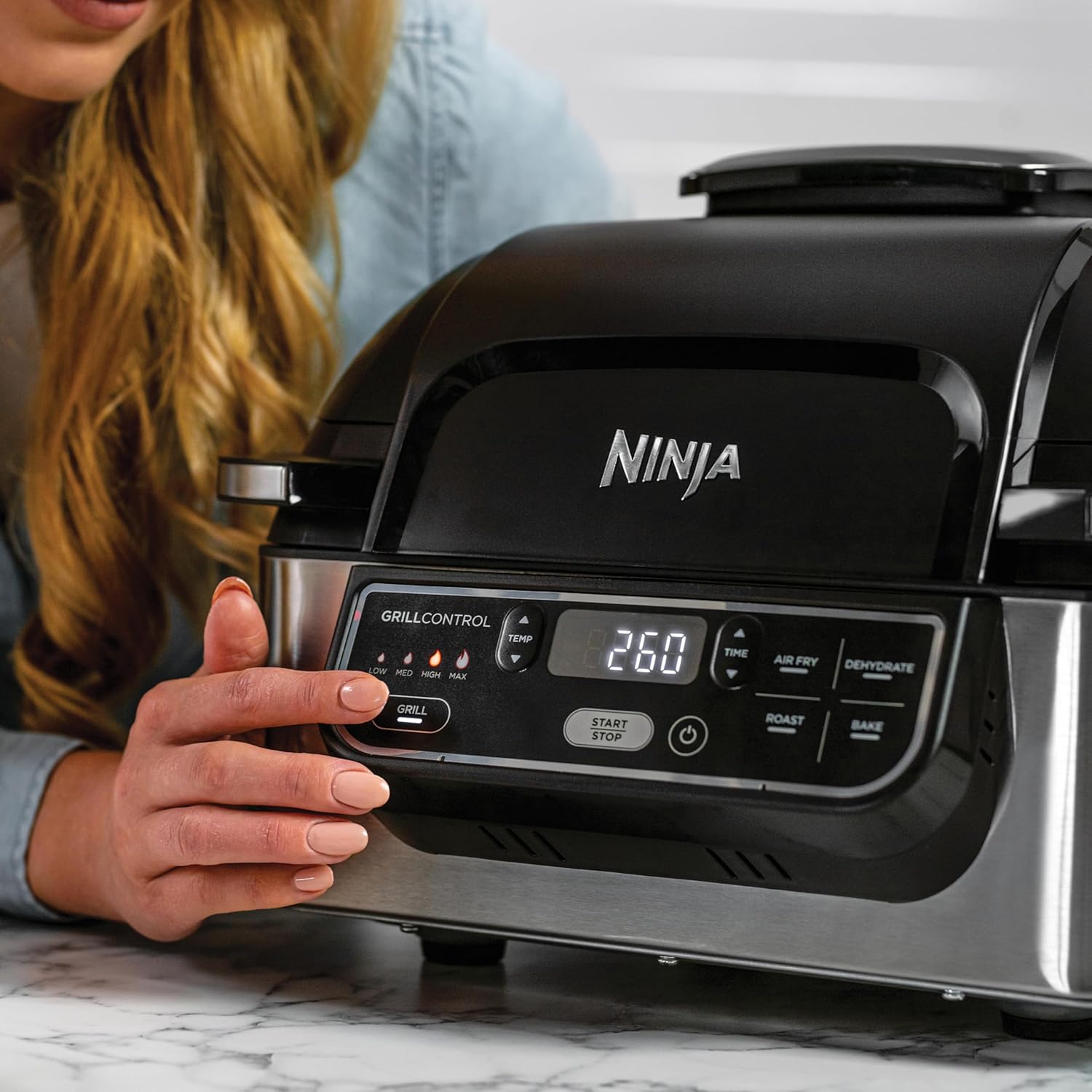 Buy Ninja,Ninja Foodi Health Grill & Air Fryer 5.7L (AG301UK) – 5-in-1 with Cyclonic Air Technology – Air Fry, Grill, Bake, Roast, Dehydrate – Black/Silver - Gadcet UK | UK | London | Scotland | Wales| Near Me | Cheap | Pay In 3 | Air Fryers