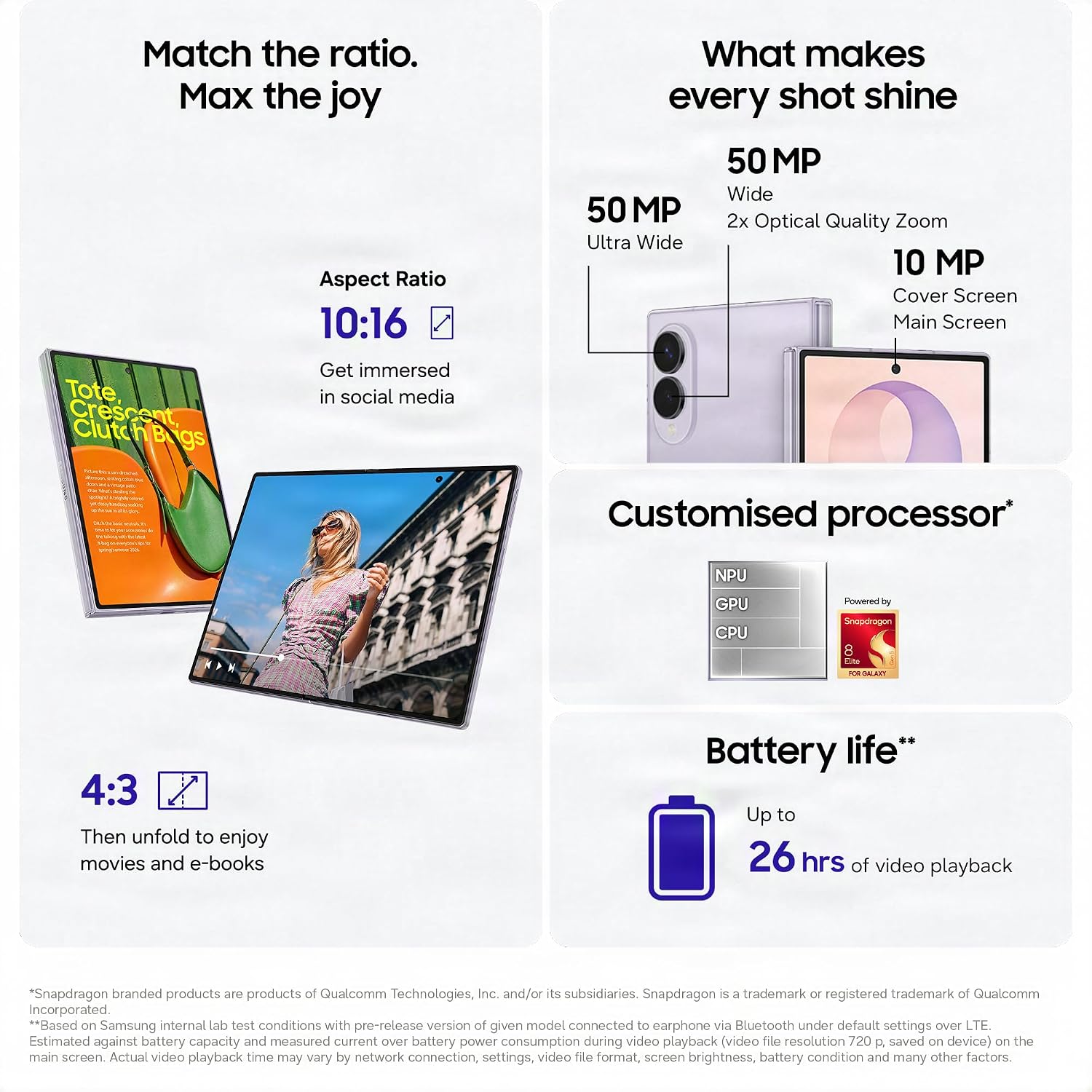 Samsung Galaxy Z Fold8 5G Smartphone 512GB Storage 12GB RAM Cream Unlocked