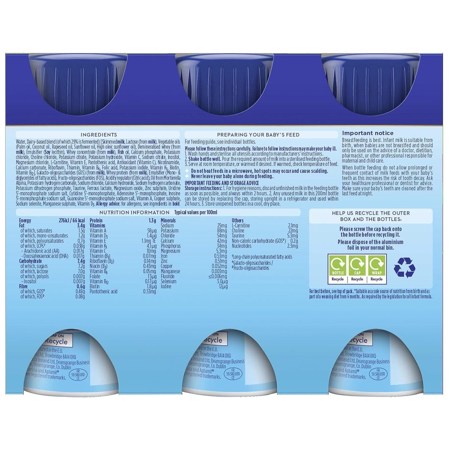 Buy APTAMIL,Aptamil 1 First Infant Baby Milk Ready to Use Liquid Formula, from Birth, 6x200 ml (Pack of 3) - Gadcet UK | UK | London | Scotland | Wales| Ireland | Near Me | Cheap | Pay In 3 | Health Care