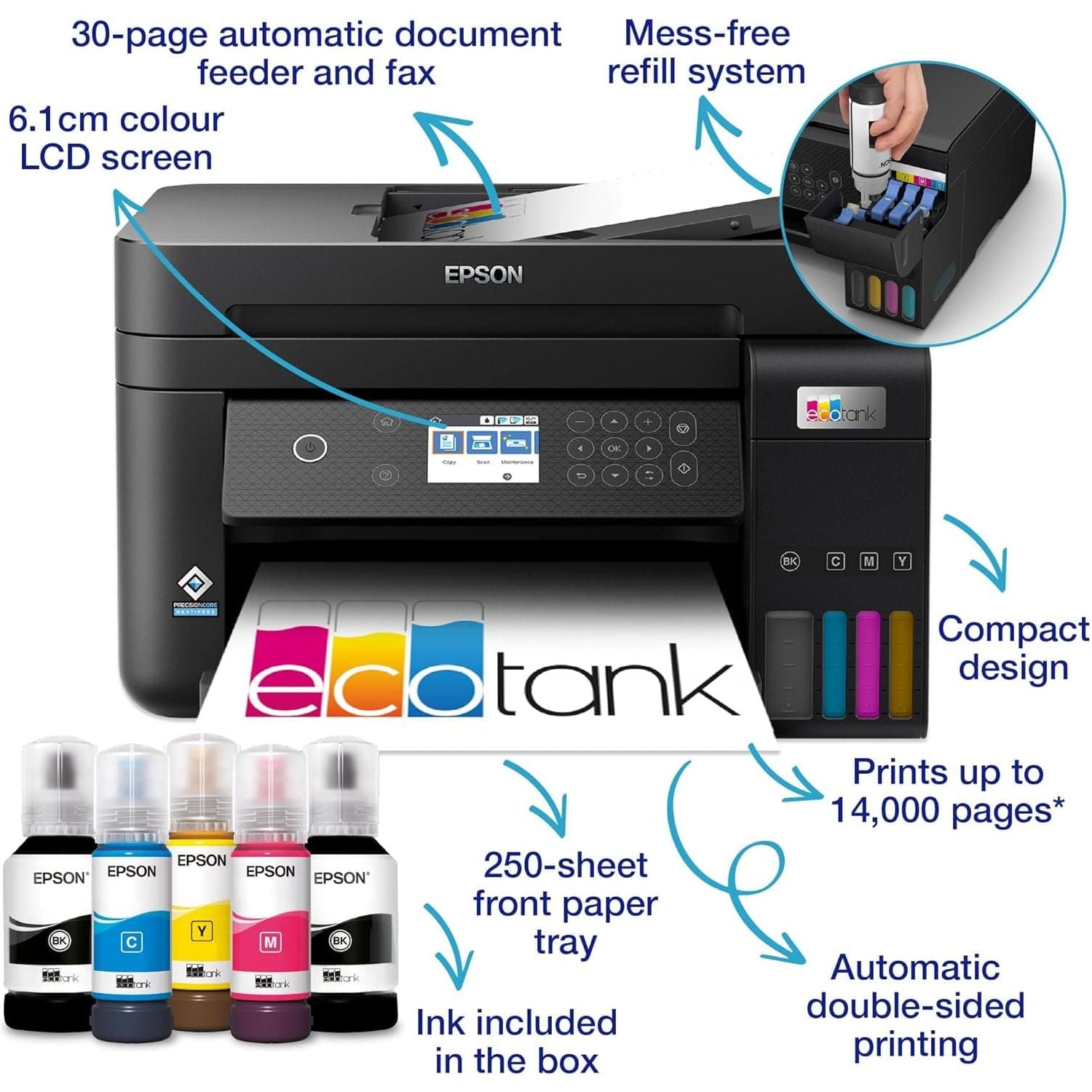 Buy Epson,Epson EcoTank ET-3850 Wireless Inkjet Printer - Gadcet UK | UK | London | Scotland | Wales| Ireland | Near Me | Cheap | Pay In 3 | Printers, Copiers & Fax Machines
