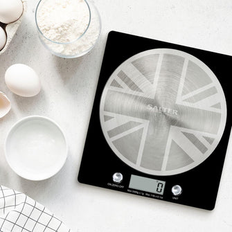 Buy Salter,Salter Digital Kitchen Scale – 5kg Capacity, Add & Weigh, Aquatronic for Liquids, LCD Display, Stainless Steel Union Jack Design - Gadcet UK | UK | London | Scotland | Wales| Near Me | Cheap | Pay In 3 | Digital Scales