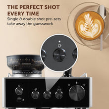 Breville Barista Classic VCF186 Espresso Machine Black & Silver – Bean to Cup Coffee Maker with Integrated Grinder, Milk Frother, 15-Bar Pump & 58mm Portafilter