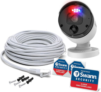 Buy Swann,Swann Add-On NVR Bullet Security Camera with PoE connection, 4K Ultra HD Video, Indoor or Outdoor, Colour Night Vision, Heat Motion Detection - Gadcet UK | UK | London | Scotland | Wales| Ireland | Near Me | Cheap | Pay In 3 | Surveillance Cameras