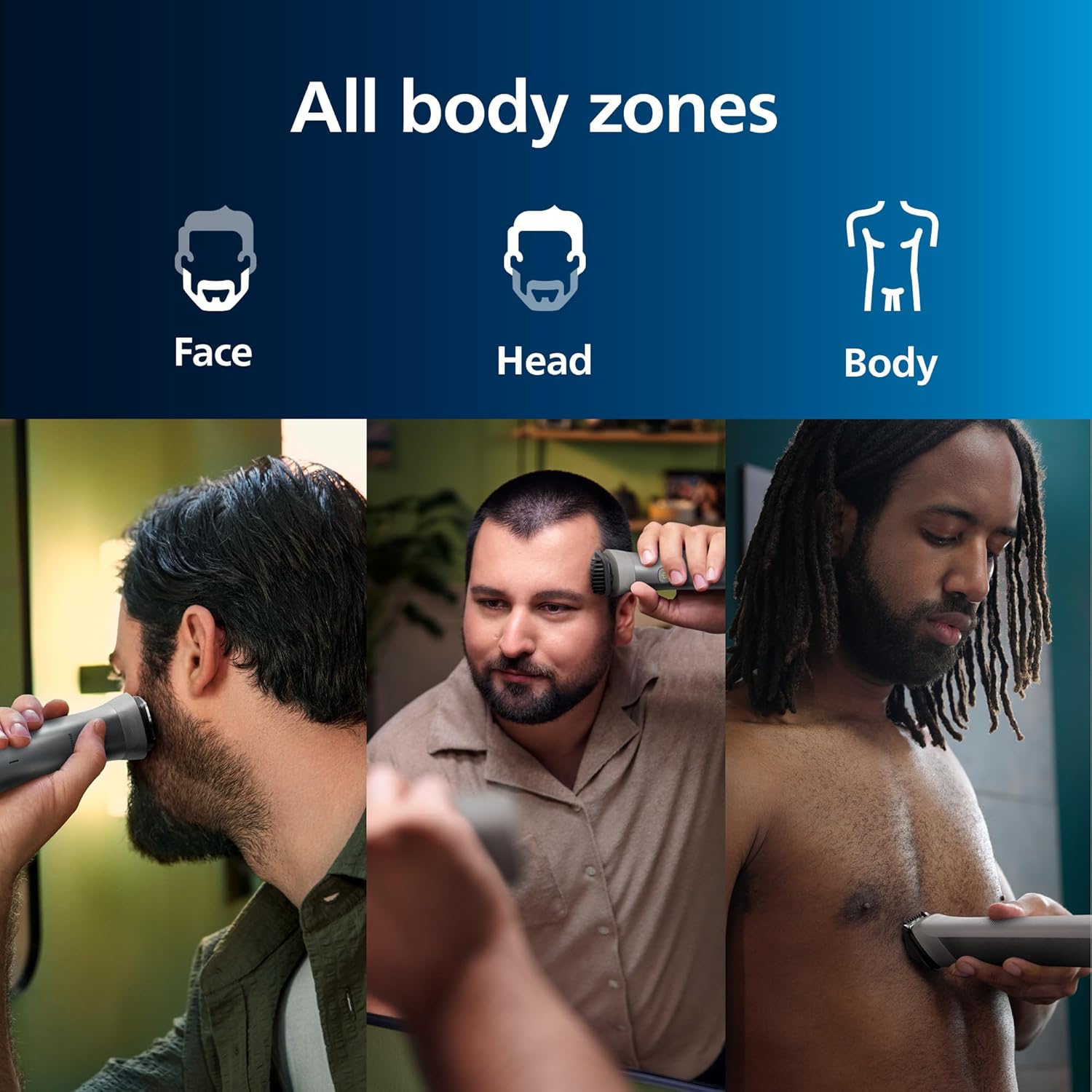 Buy Philips,Philips Series 5000 All-in-one Trimmer, 12-in-1 Multigroom for face, head and body, One tool, complete styling, 14 length settings (0.5-16 mm) (Model: MG5950/15) - Gadcet UK | UK | London | Scotland | Wales| Near Me | Cheap | Pay In 3 | Hair Clippers & Trimmers