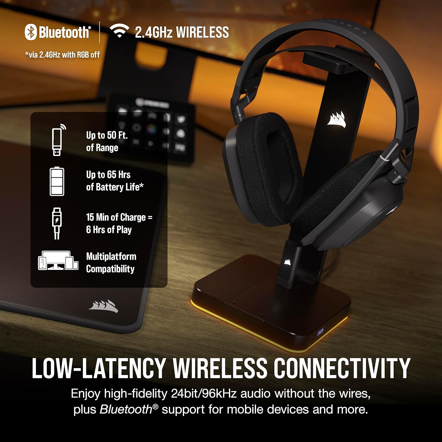 Buy CORSAIR,Corsair HS80 MAX PS5, PS4, PC Wireless Gaming Headset - Grey - Gadcet UK | UK | London | Scotland | Wales| Near Me | Cheap | Pay In 3 | Headsets