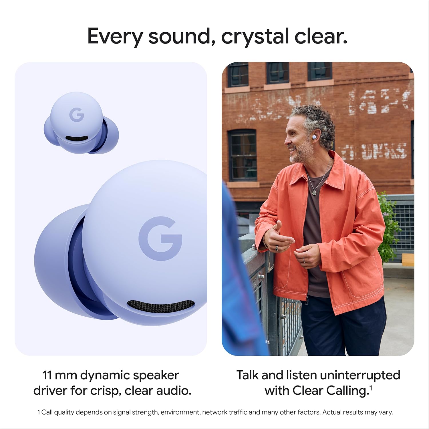 Google Pixel Buds 2a - Wireless Earbuds with Active Noise Cancellation - Lightweight, Comfortable Fit - Water Resistant - Bluetooth Compatible - Iris