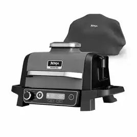 Ninja Woodfire Electric BBQ Grill & Smoker with Cover - Grey