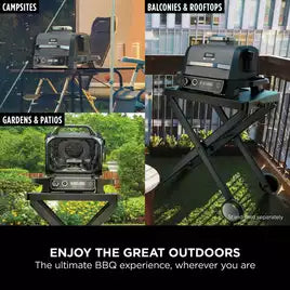Ninja Woodfire Electric BBQ Grill & Smoker with Cover - Grey