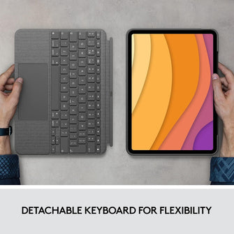 Logitech iPad Air 4th Gen Folio Keyboard Case - Grey - 7