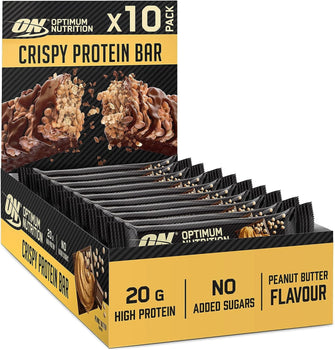 Buy Optimum Nutrition,Optimum Nutrition Crispy Protein Bars, no added sugars, Workout Snack for Men and Women, Peanut Butter Flavour, 10 x 65g - Gadcet UK | UK | London | Scotland | Wales| Ireland | Near Me | Cheap | Pay In 3 | Health Care
