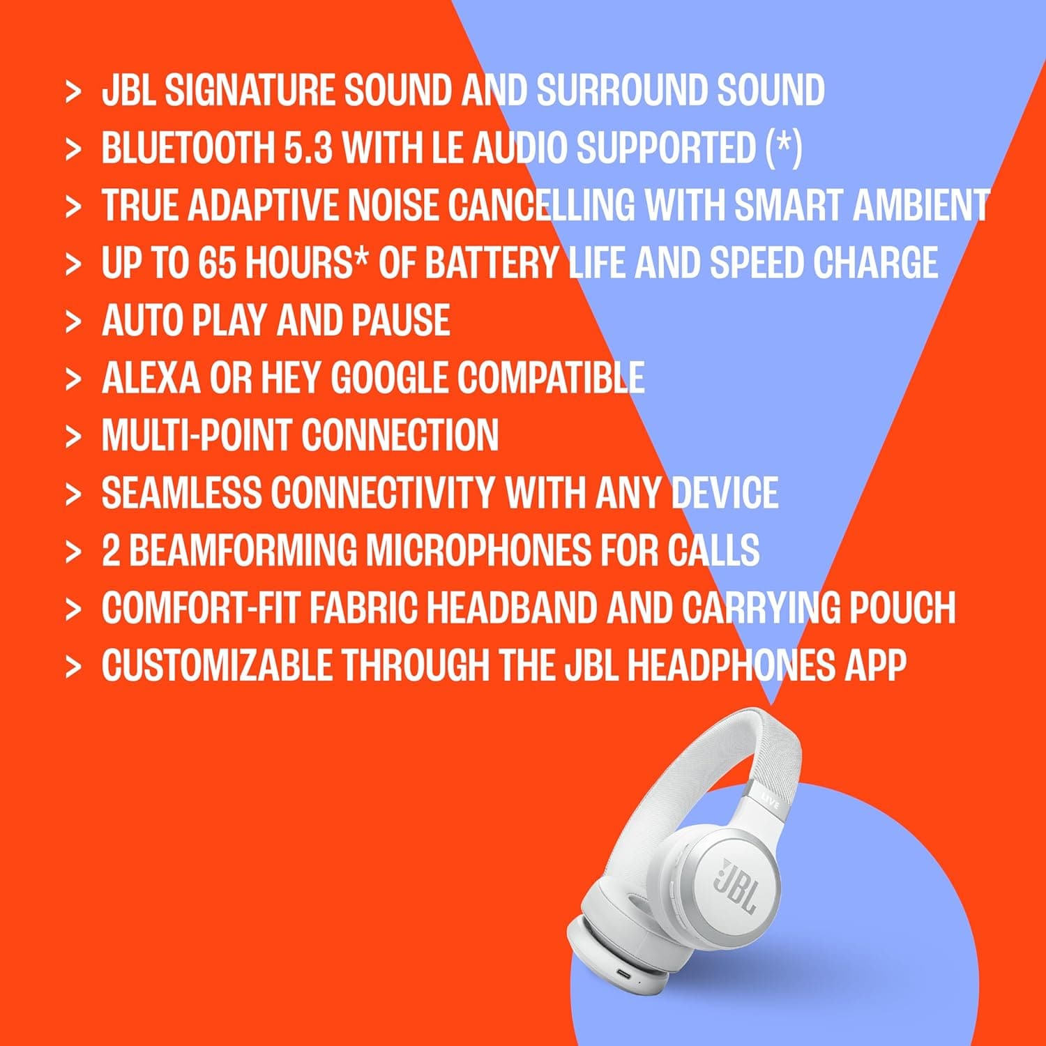 Buy JBL,JBL Live 670NC Wireless Bluetooth Noise-Cancelling Headphones - Black - Gadcet UK | UK | London | Scotland | Wales| Ireland | Near Me | Cheap | Pay In 3 | Headphones & Headsets