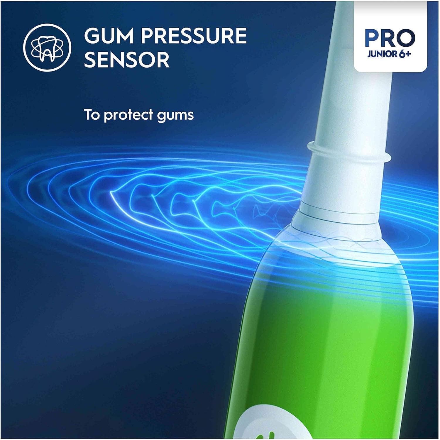 Buy Oral-B,Oral-B Pro Junior Kids Electric Toothbrush, Gifts For Kids, 1 Toothbrush Head, 3 Modes With Kid-Friendly Sensitive Mode, For Ages 6+, 2 Pin UK Plug, Green - Gadcet UK | UK | London | Scotland | Wales| Near Me | Cheap | Pay In 3 | Toothbrushes