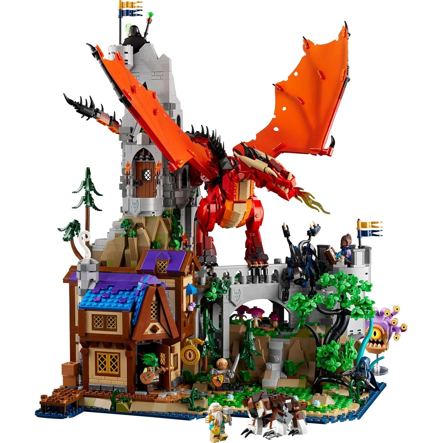 Buy LEGO,LEGO Ideas Dungeons & Dragons: Red Dragon’s Tale 21348 Building Set for Adults – 3,745 Pieces, Cinderhowl Dragon, Tavern, Tower & Dungeon - Gadcet UK | UK | London | Scotland | Wales| Near Me | Cheap | Pay In 3 | Construction Set Toys