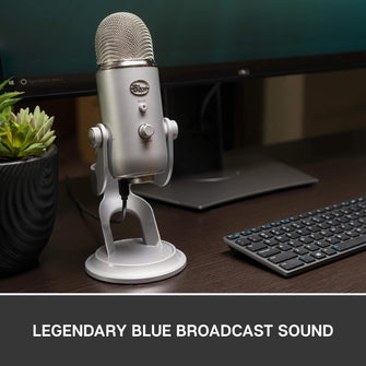Buy Logitech,Logitech Blue Microphones Yeti - 10-Year Anniversary Edition - Microphone - USB - Silver - Gadcet UK | UK | London | Scotland | Wales| Ireland | Near Me | Cheap | Pay In 3 | Microphones